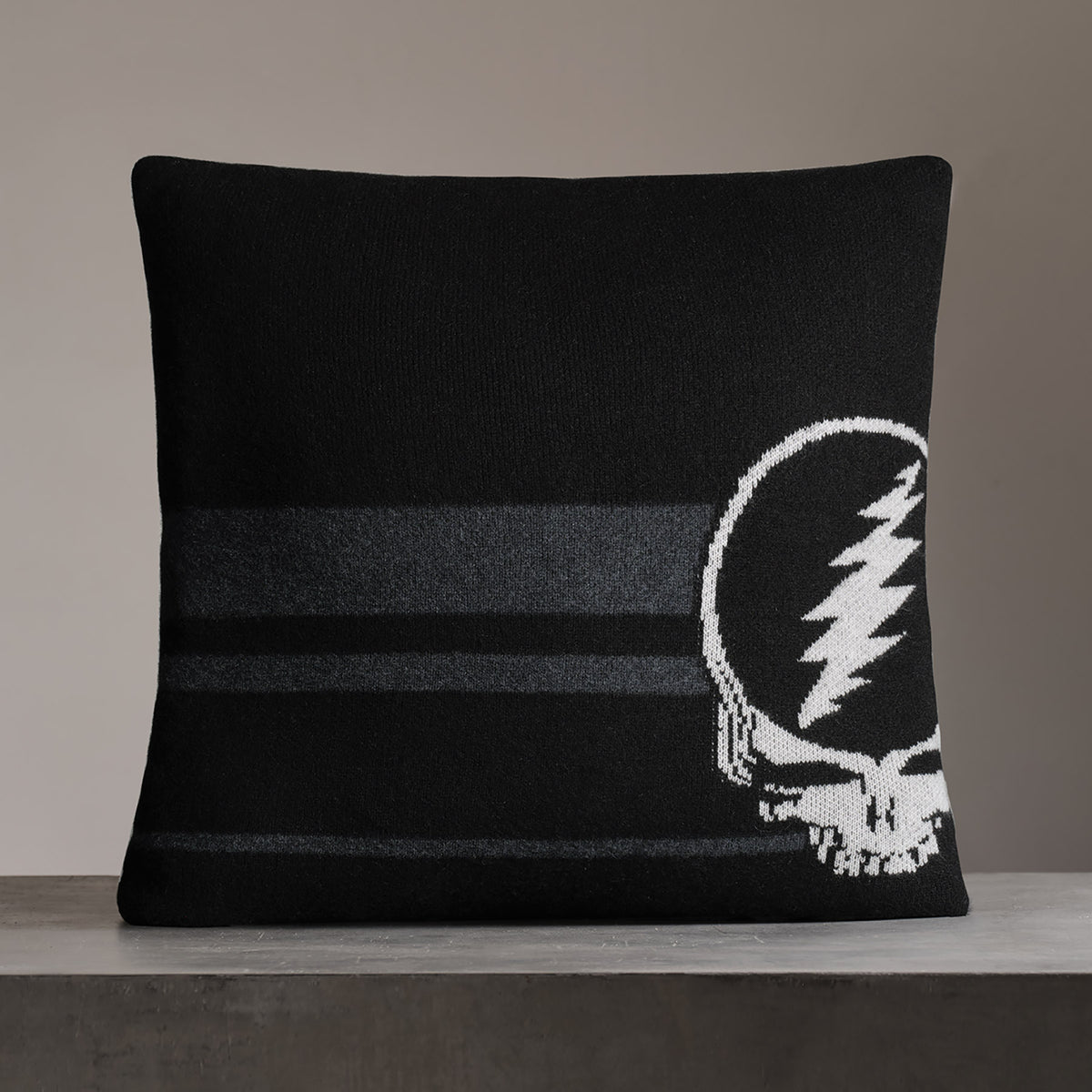 Dead And Company Pillow Sham in Black/ White/ Charcoal | James Perse Los Angeles