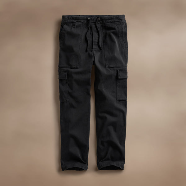 Army Cotton Slub Cargo Pant in Black Pigment | James Perse Los Angeles