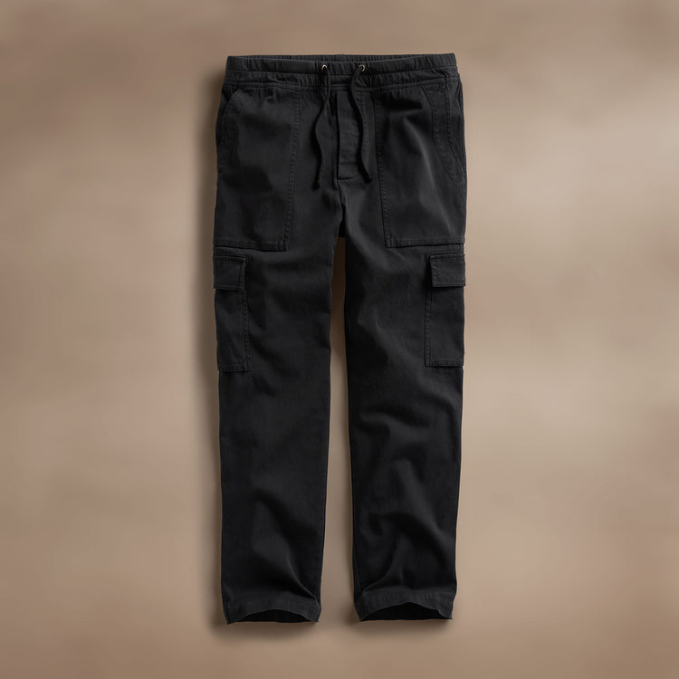 Army Cotton Slub Cargo Pant in Black Pigment | James Perse Los Angeles