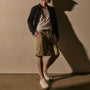 Slub Cotton Utility Flight Short in Light Khaki Pigment | James Perse Los Angeles