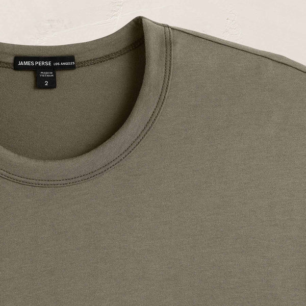 Brushed Lotus Crew in Birch | James Perse Los Angeles