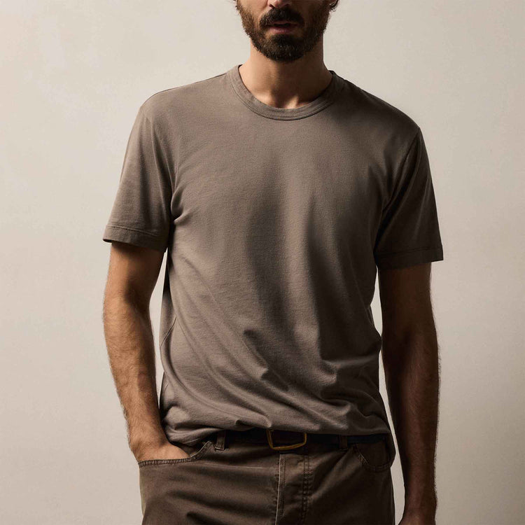 Brushed Lotus Crew in Burro | James Perse Los Angeles