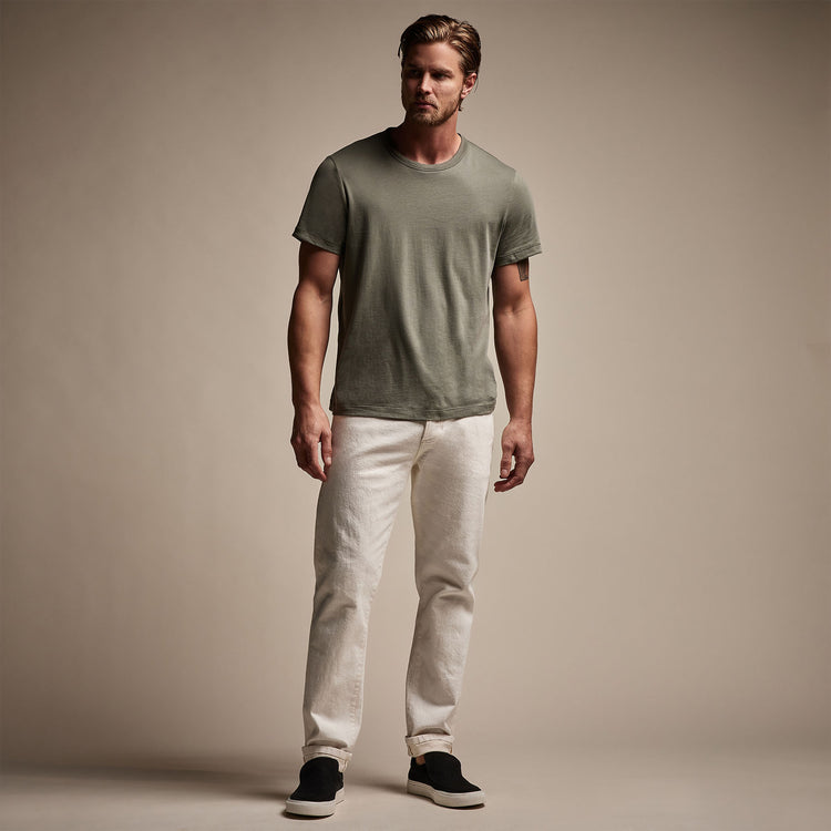 Brushed Lotus Crew in Palm | James Perse Los Angeles