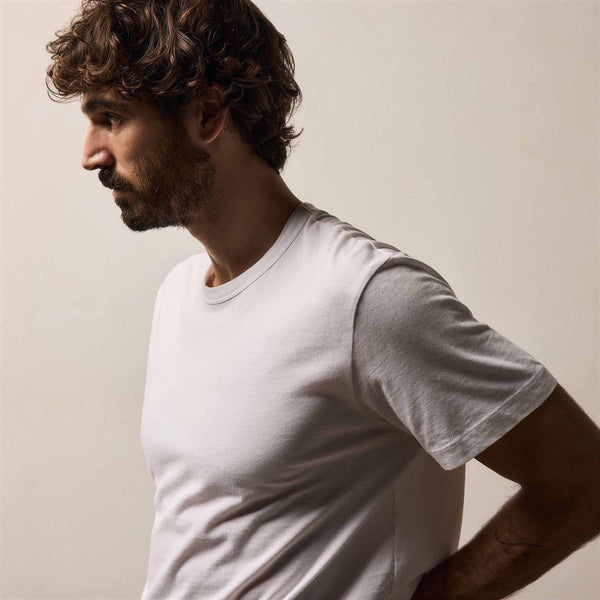 Brushed Lotus Crew in White | James Perse Los Angeles