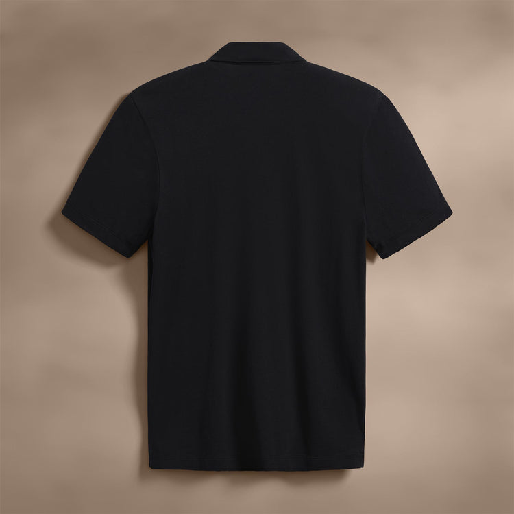 Brushed Lotus Polo in Black | James Perse Los Angeles