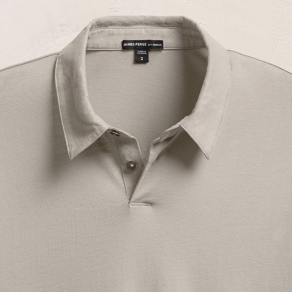 Brushed Lotus Polo in Concrete | James Perse Los Angeles