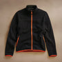 Brush Scuba Zip Front Sport Jacket   in Black/Orange | James Perse Los Angeles