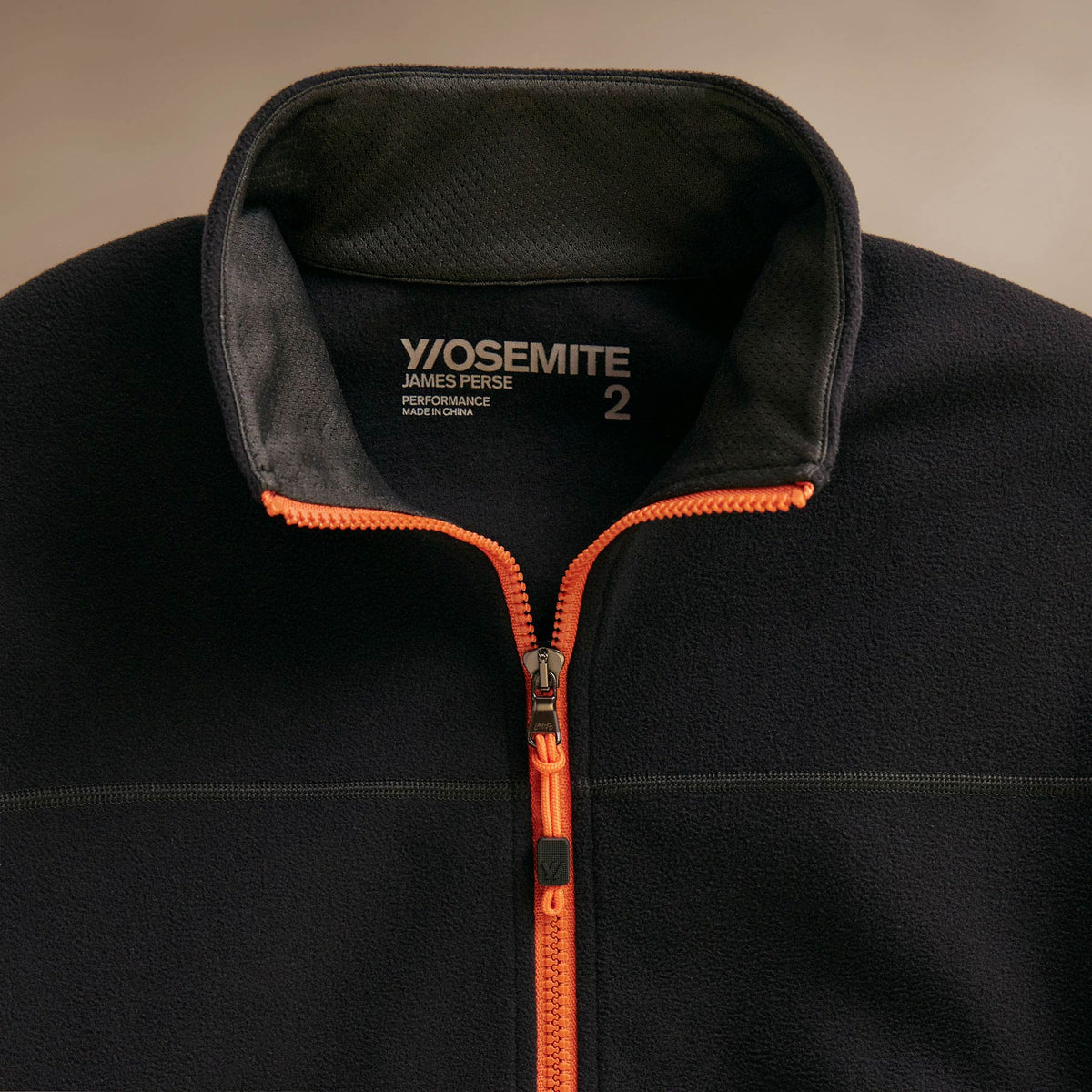 Brush Scuba Zip Front Sport Jacket   in Black/Orange | James Perse Los Angeles