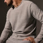 Brushed Thermal Crew Neck in Heather Grey | James Perse Los Angeles