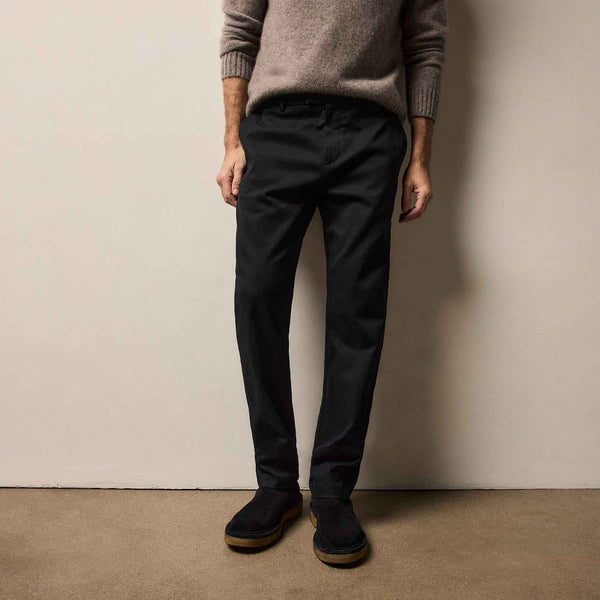 Cashmere Touch Twill Trouser in Black | James Perse Los Angeles