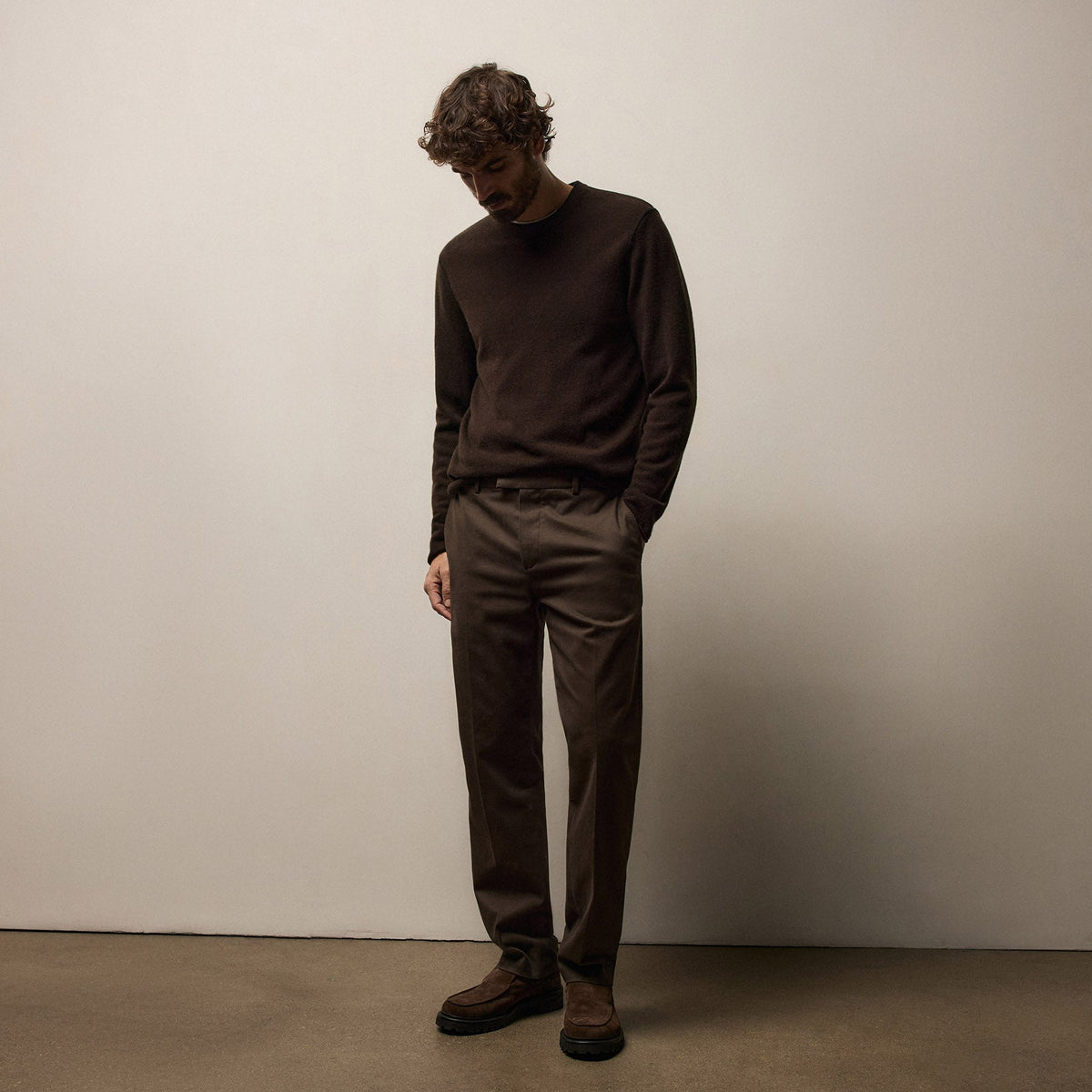 Cashmere Touch Twill Trouser in Porcupine | James Perse Los Angeles