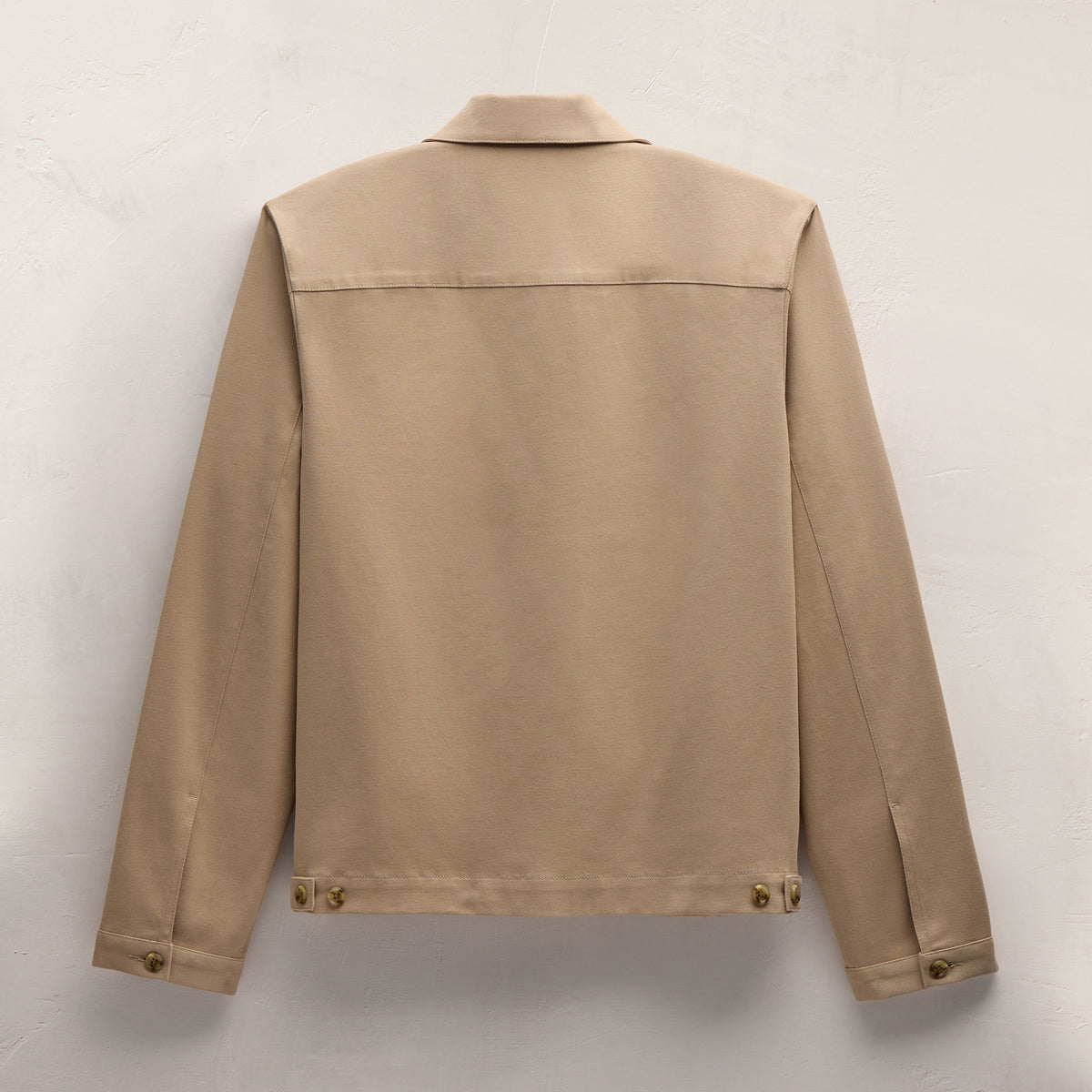 Zip Front Coach Jacket in Light Khaki | James Perse Los Angeles