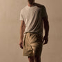 Oversized Pleated Shorts in Light Khaki | James Perse Los Angeles