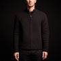 Dbl Bed Zip Cardigan in Black | James Perse Los Angeles