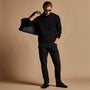 Dbl Bed Zip Cardigan in Black | James Perse Los Angeles