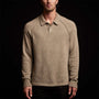 Cashmere Raglan Sweater Polo in Khaki | James Perse Los Angeles