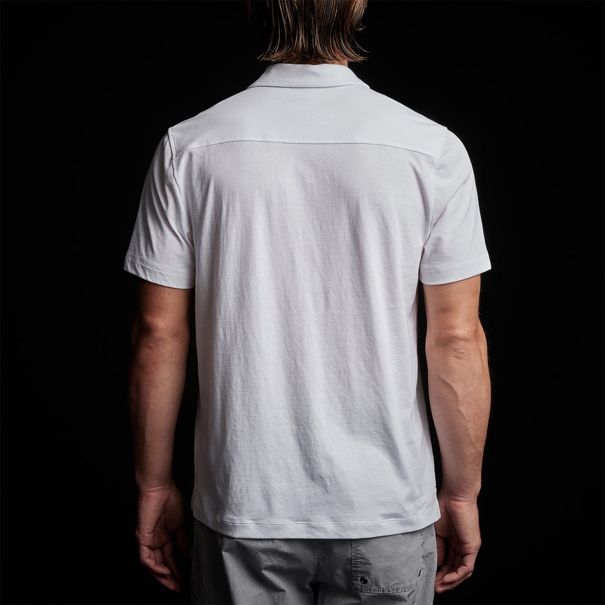 Clean Finish Short Sleeve Shirt in White | James Perse Los Angeles
