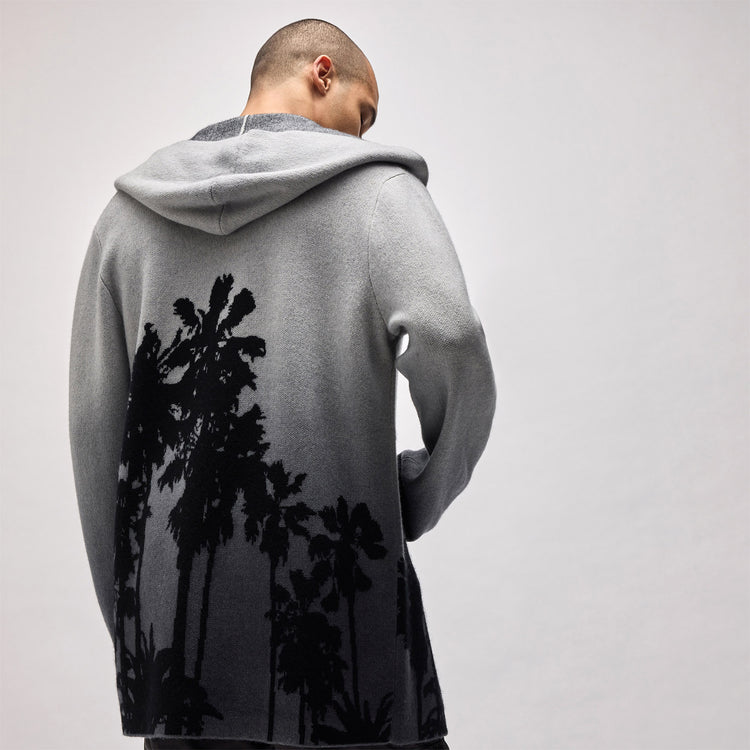 Ombrè Palms Unisex Cashmere Sweater in Black/Grey | James Perse Los Angeles