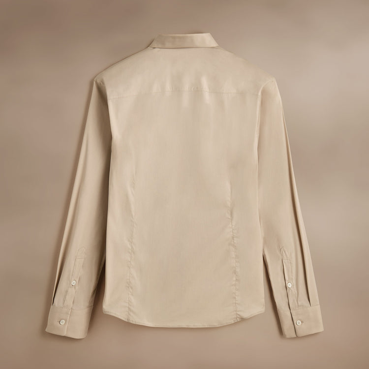 Matte Stretch Poplin Dress Shirt  in Faint | James Perse Los Angeles