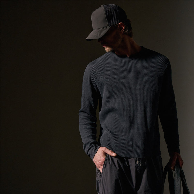 Mrcrzd Lts Mirco Thrml Long Sleeve Crew in Magma | James Perse Los Angeles