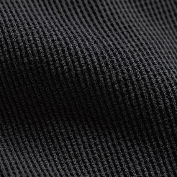 Cotton Lnn Thermal Long Sleeve Henley in Magma | James Perse Los Angeles