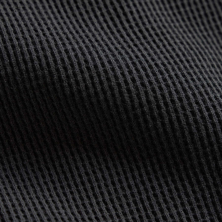 Cotton Lnn Thermal Long Sleeve Henley in Magma | James Perse Los Angeles