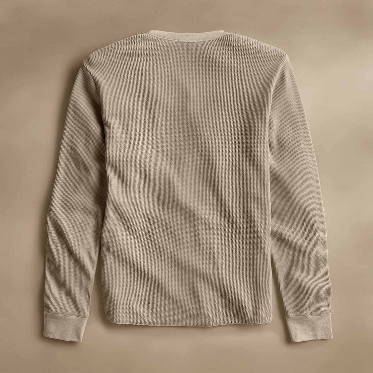 Cotton Lnn Thermal Long Sleeve Henley in Overcast | James Perse Los Angeles