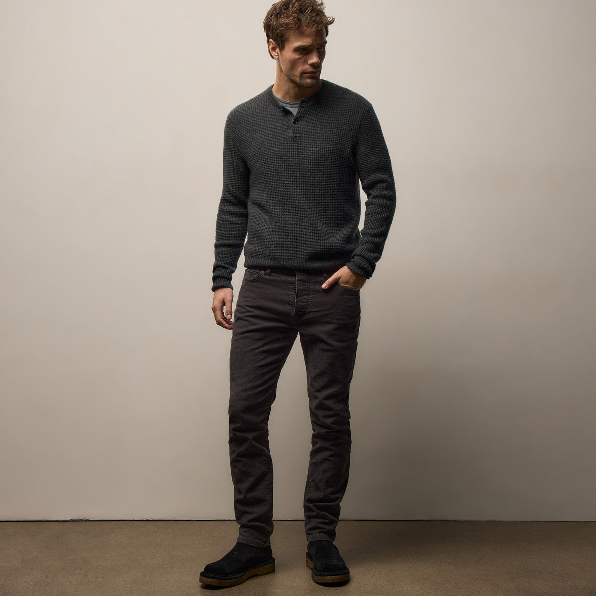 Cotton Moleskin 5 Pocket Pant in Magma Pigment | James Perse Los Angeles