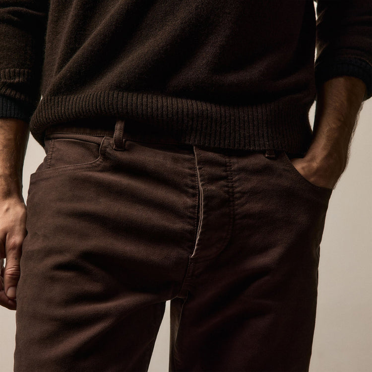 Cotton Moleskin 5 Pocket Pant in Porcupine | James Perse Los Angeles