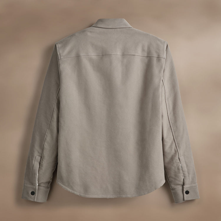 Cotton Moleskin Shirt Jacket  in Light Tan | James Perse Los Angeles