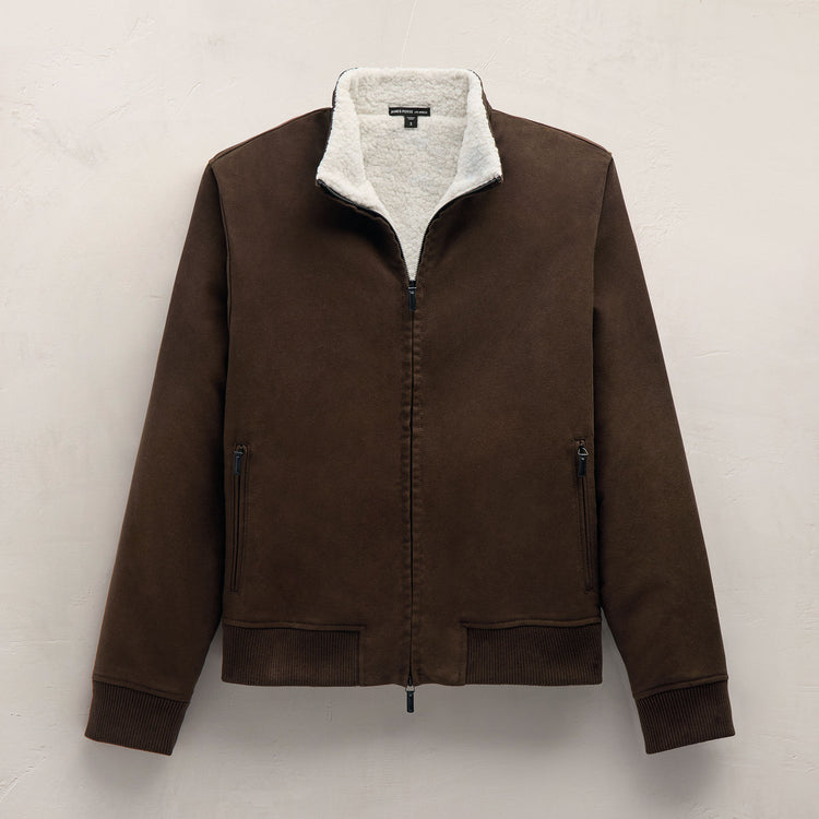 Cotton Moleskin Flight Jacket in Porcupine | James Perse Los Angeles
