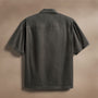 Oversized Stretch Poplin Short Sleeve Shirt in Granite | James Perse Los Angeles