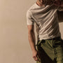 Lotus Jersey Double Ply Crew in White | James Perse Los Angeles