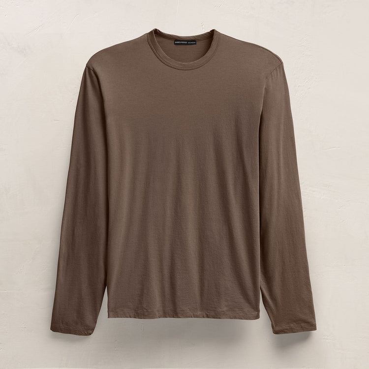 Luxe Lotus Jersey Crew in Caribou | James Perse Los Angeles