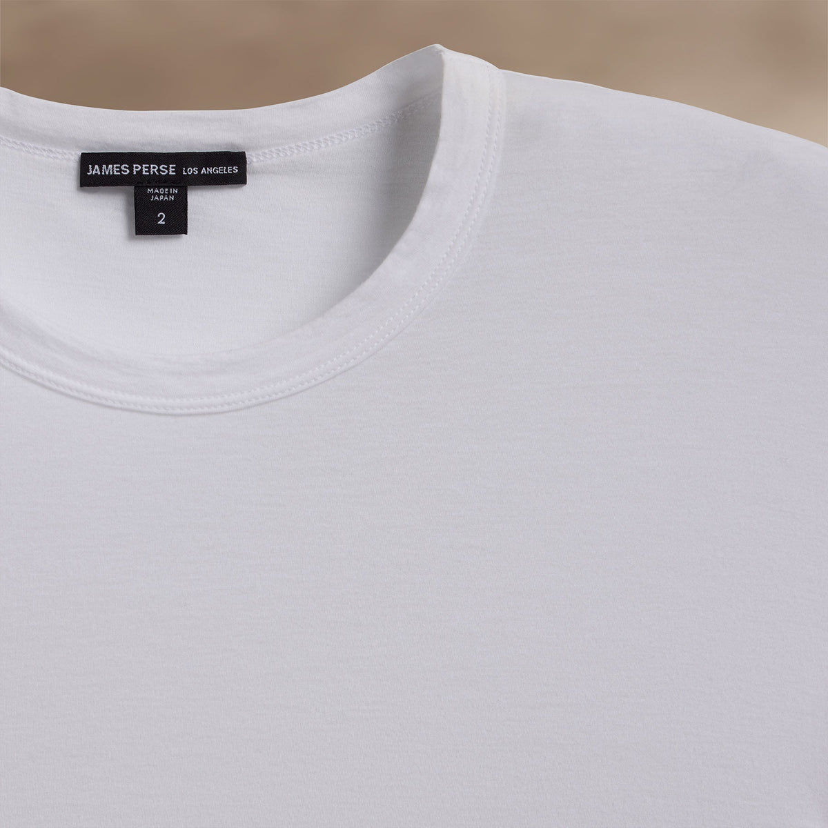 Luxe Lotus Jersey Crew in White | James Perse Los Angeles