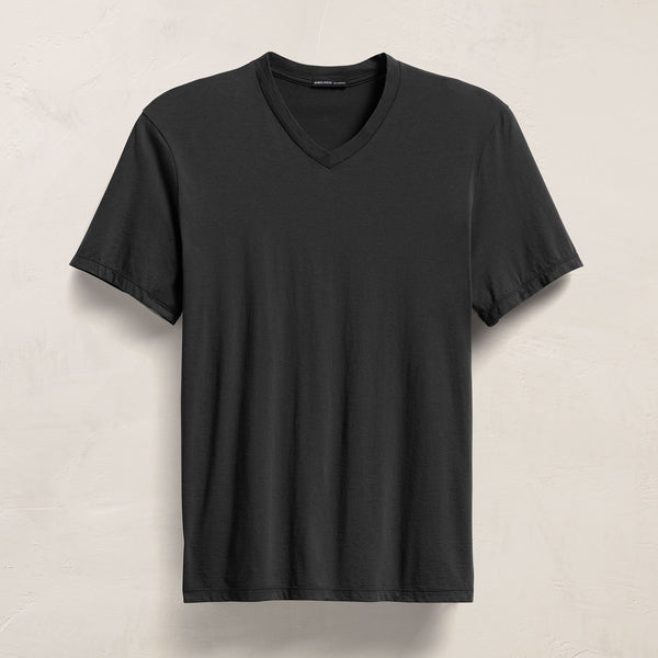 Luxe Lotus Jersey V Neck - Carbon