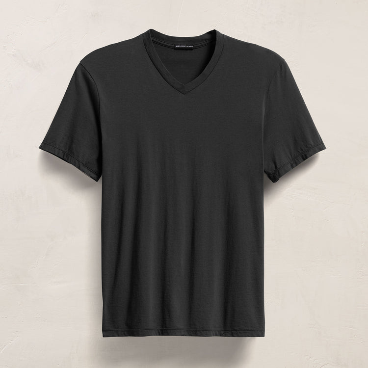 Luxe Lotus Jersey V Neck - Carbon