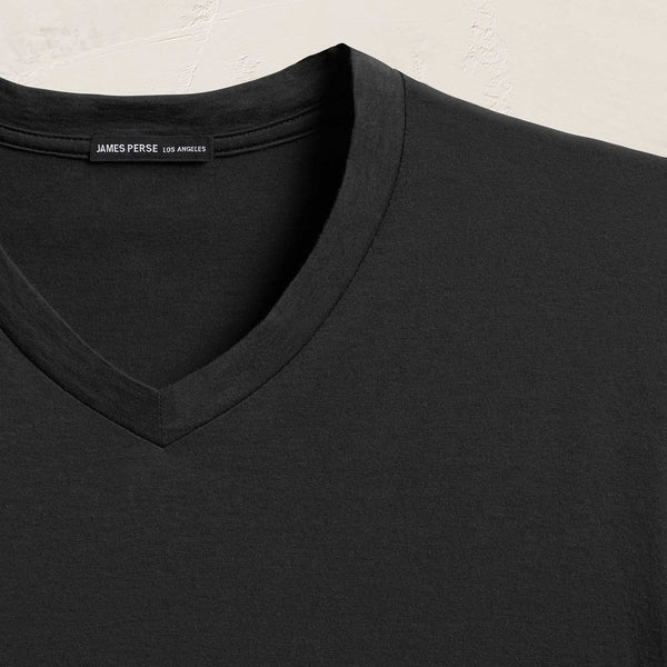 Luxe Lotus Jersey V Neck - Carbon