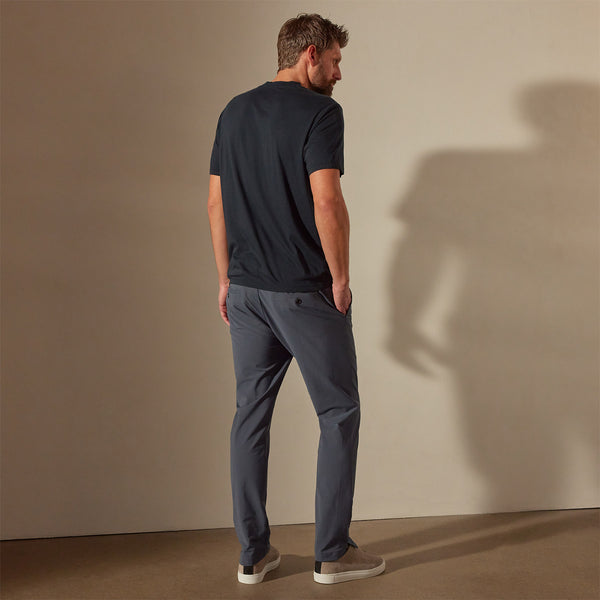 Luxe Lotus Jersey V Neck in French Navy | James Perse Los Angeles