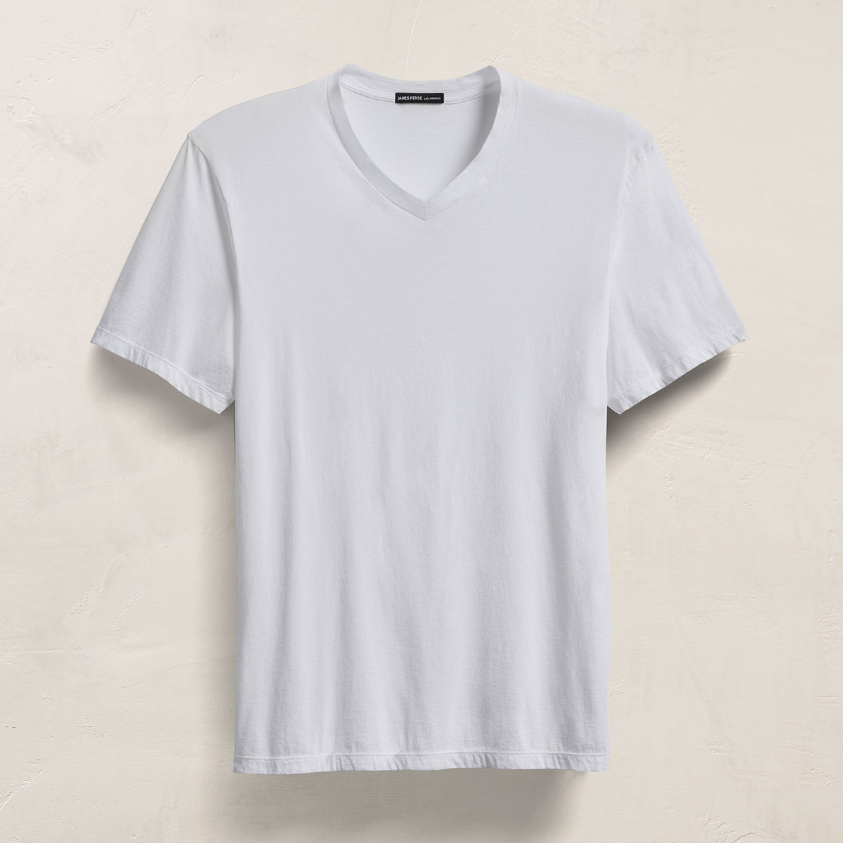 Luxe Lotus Jersey V Neck - White