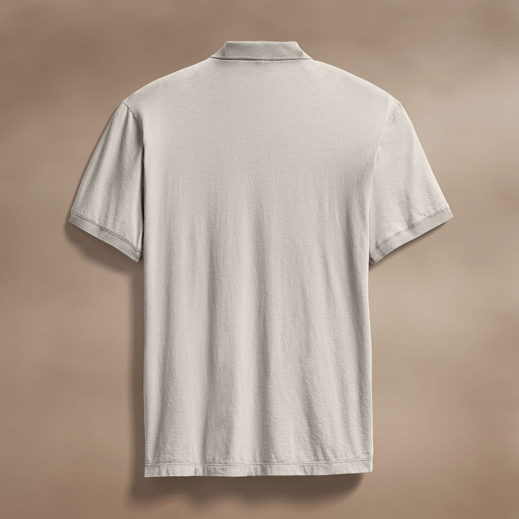 Luxe Lotus Jersey Polo in Salt | James Perse Los Angeles