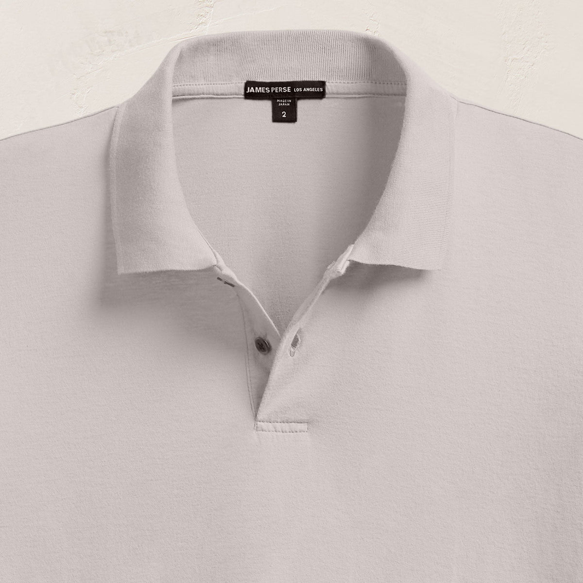 Luxe Lotus Jersey Polo in Silver | James Perse Los Angeles