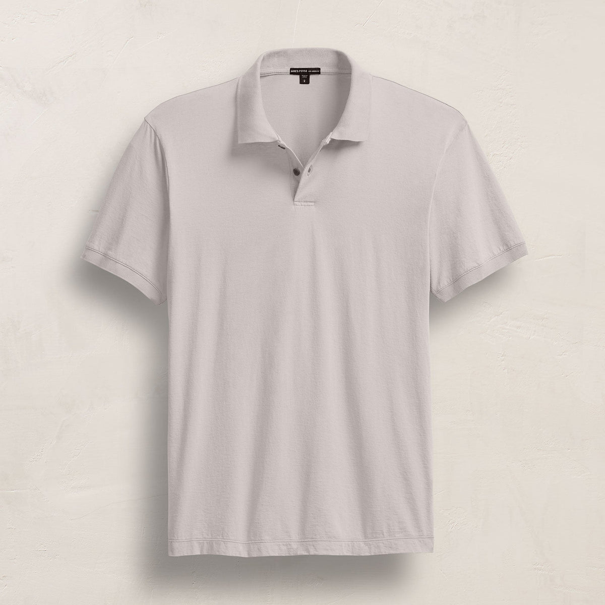 Luxe Lotus Jersey Polo in Silver | James Perse Los Angeles