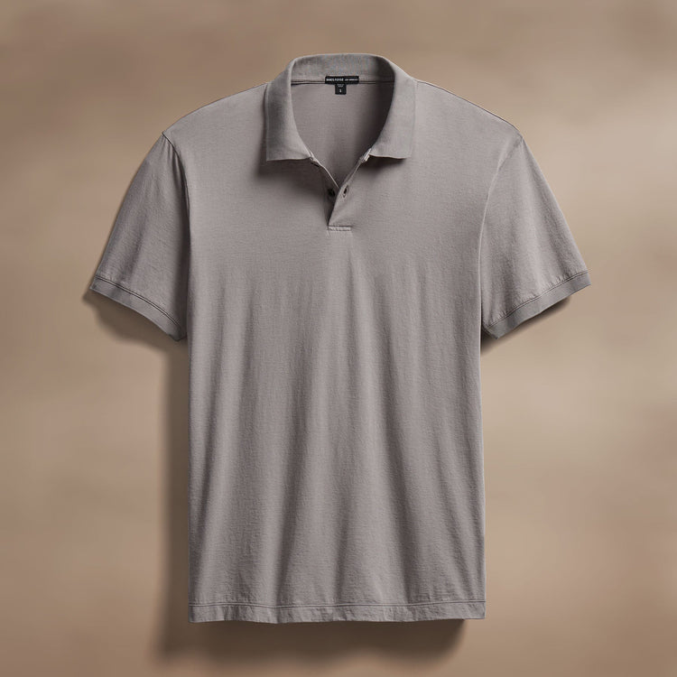 Luxe Lotus Jersey Polo in Wolf | James Perse Los Angeles