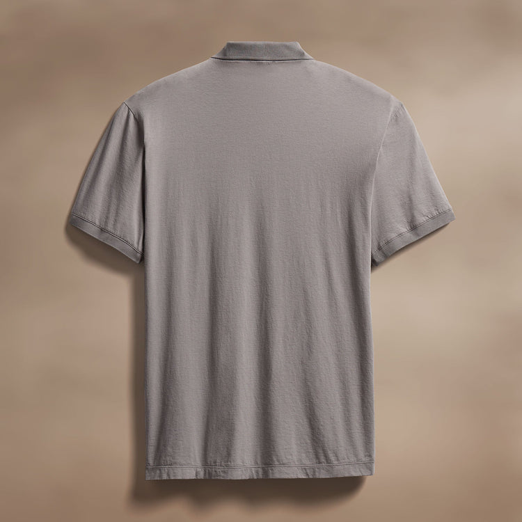 Luxe Lotus Jersey Polo in Wolf | James Perse Los Angeles