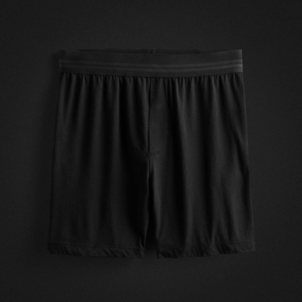 Luxe Lotus Relaxed Fit Boxer Short in Black | James Perse Los Angeles