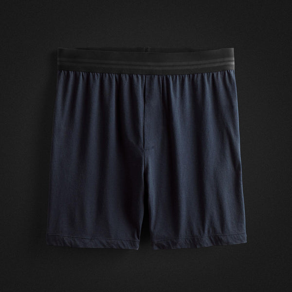 Luxe Lotus Relaxed Fit Boxer Short in French Navy | James Perse Los Angeles