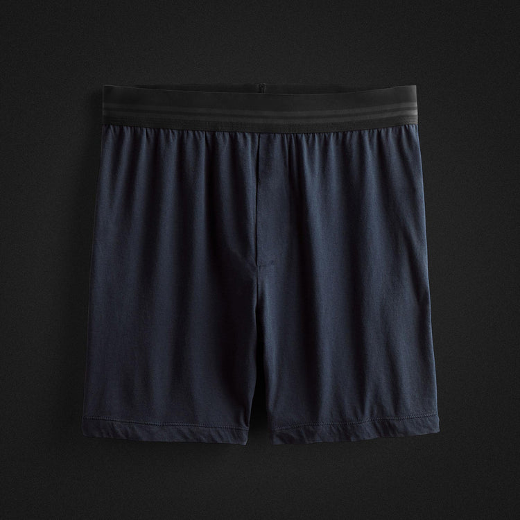 Luxe Lotus Relaxed Fit Boxer Short in French Navy | James Perse Los Angeles