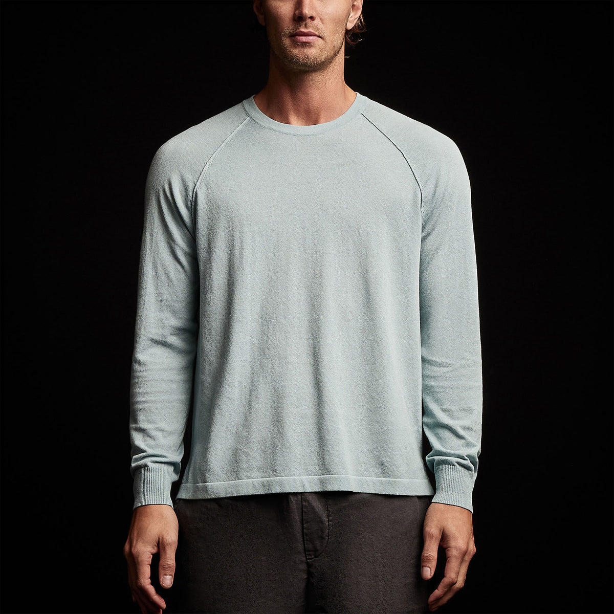 Colony Knit Crew in Baby Blue | James Perse Los Angeles