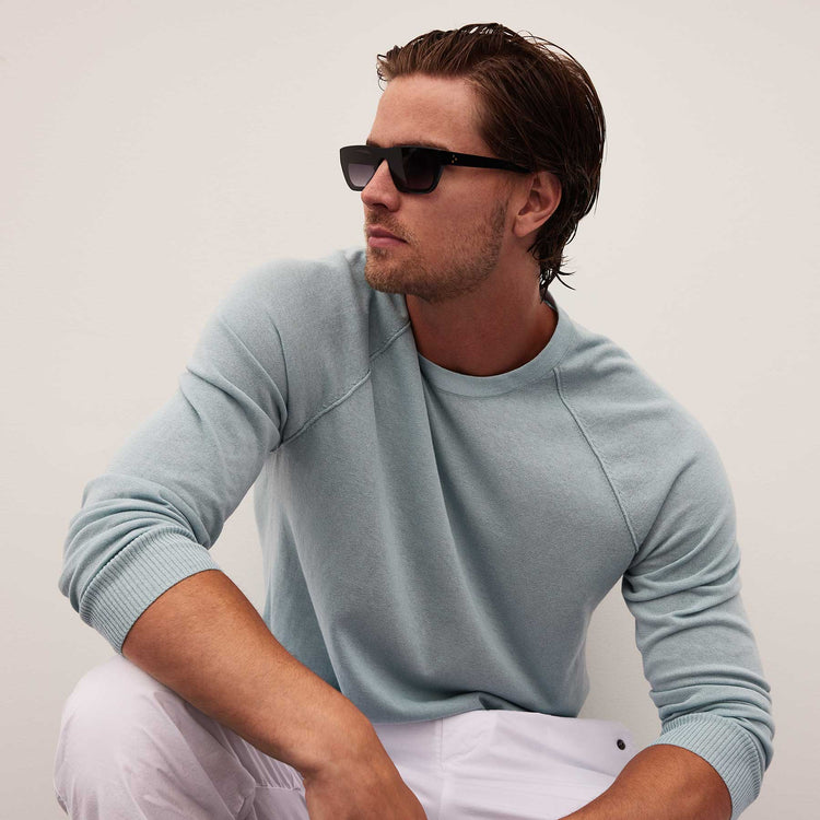 Colony Knit Crew in Baby Blue | James Perse Los Angeles